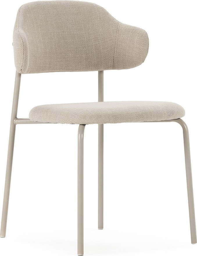 Krémové jídelní židle v sadě 4 ks Adriel – Marckeric