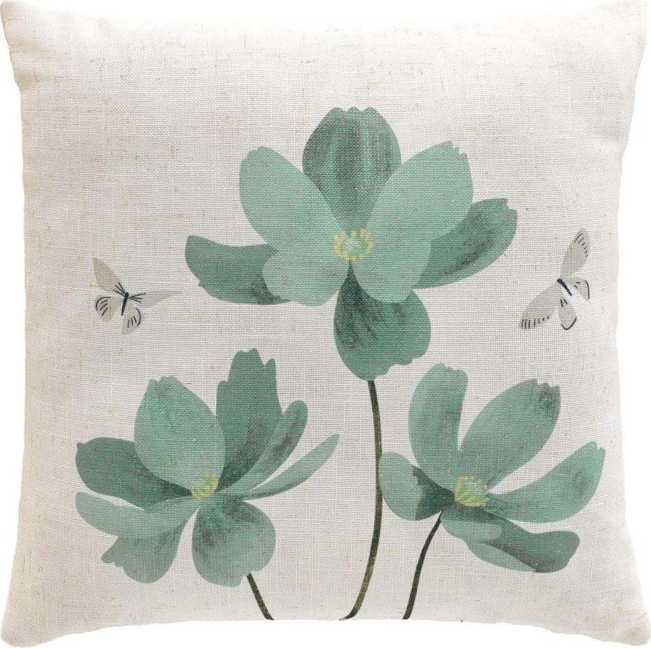 Dekorační polštář s příměsí lnu 45x45 cm Palmiflore – douceur d'intérieur
