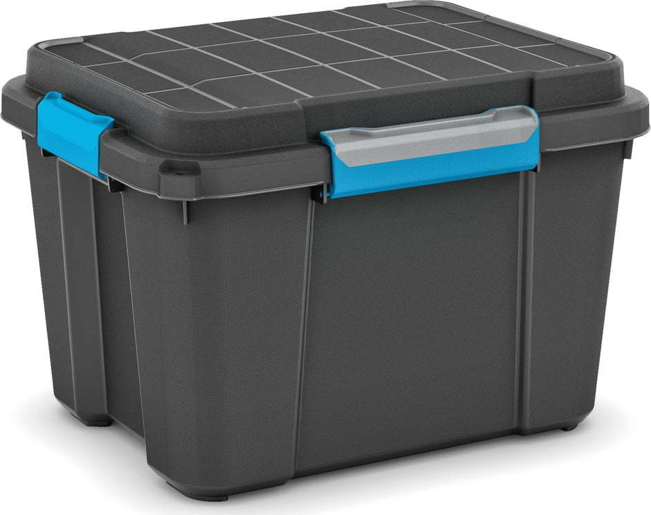 Černý plastový úložný box s víkem 49,5x39x34 cm Scuba Box – KIS