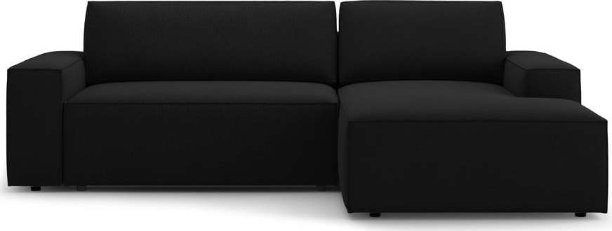 Černá rozkládací rohová pohovka (pravý roh) Jodie – Micadoni Home