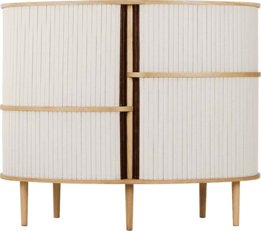 Skříňka v dekoru dubu s posuvnými dveřmi v béžovo-přírodní barvě 120x100x50 cm Audacious – UMAGE