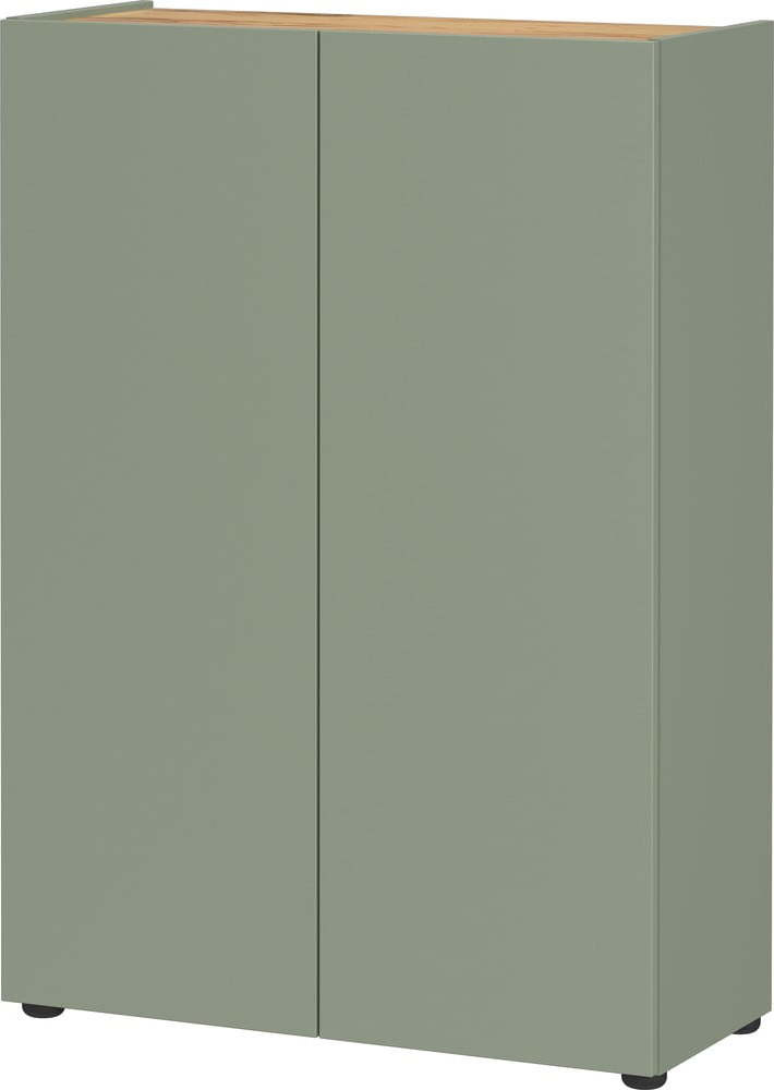 Světle zelený botník v dekoru dubu 74x105x33 cm Alviano – Germania