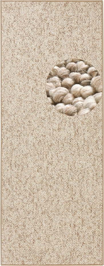Světle hnědý běhoun 80x200 cm Wolly – BT Carpet