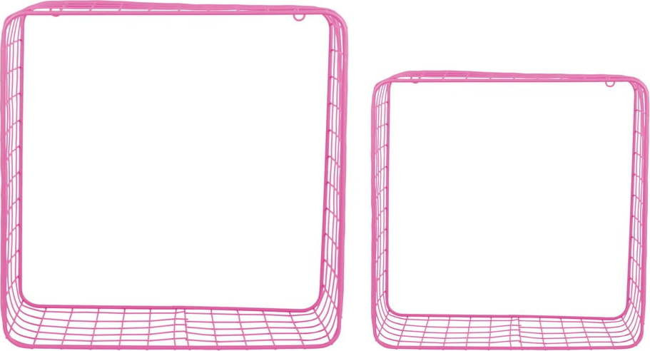 Růžové ocelové police v sadě 2 ks 35 cm Reja – PT LIVING