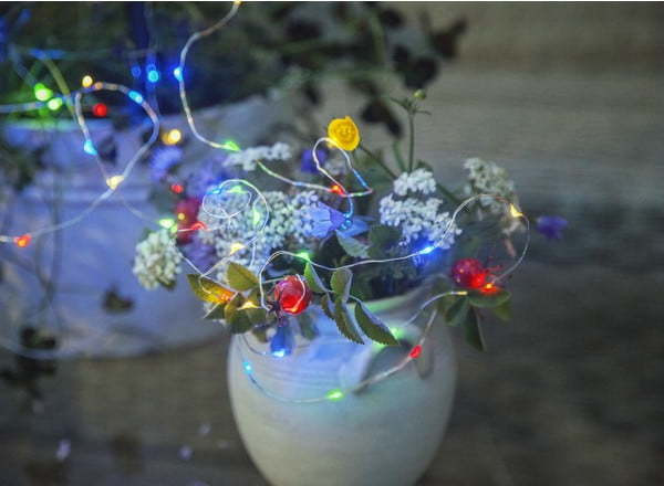 Venkovní solární LED řetěz s barevnými diodami Star Trading Dew Drop, délka 5 m