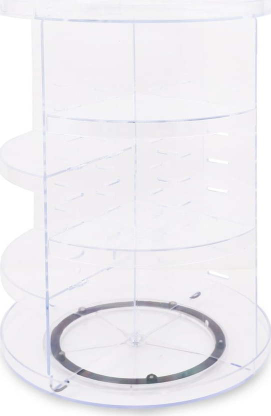 Průhledný otočný plastový koupelnový organizér na kosmetiku – Hermia