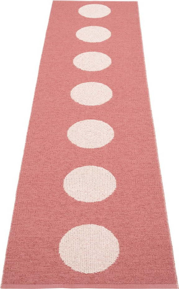 Světle červený vnitřní a venkovní běhoun 70x280 cm Vera Pop Blush – Pappelina