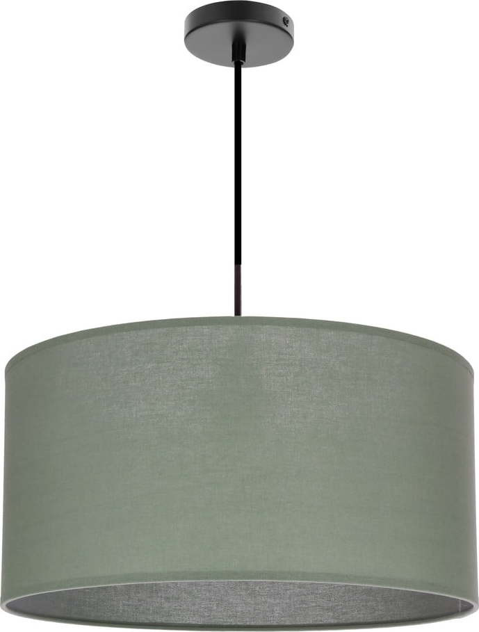 Zelené závěsné svítidlo s textilním stínidlem ø 40 cm Shanti – Candellux Lighting