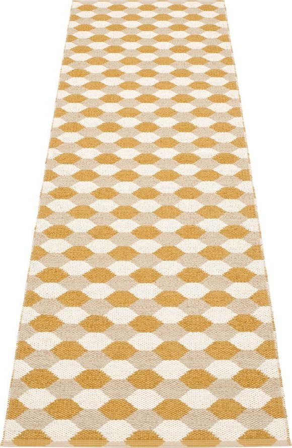Okrově žlutý vnitřní a venkovní běhoun 70x250 cm Dana Ochre – Pappelina