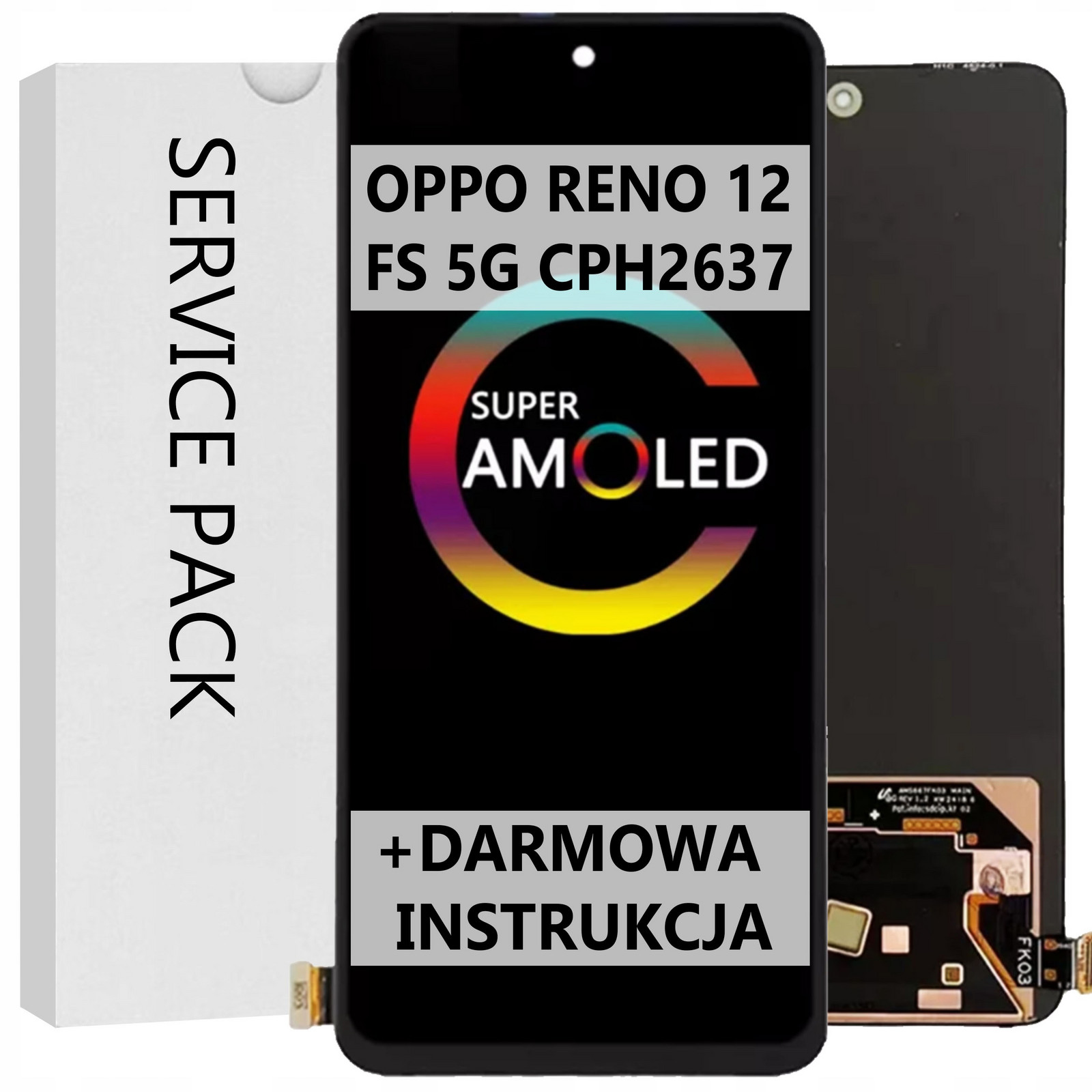 Servisní Balíček Displej Pro Oppo Reno 12 Fs 5G CPH2637 Bezplatný Návod