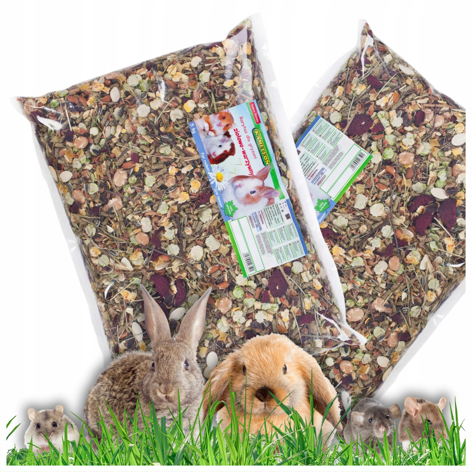 Kameleon Bylinně-zeleninová Rarita Směs Hlodavec 2 x 5 kg Sada XXL