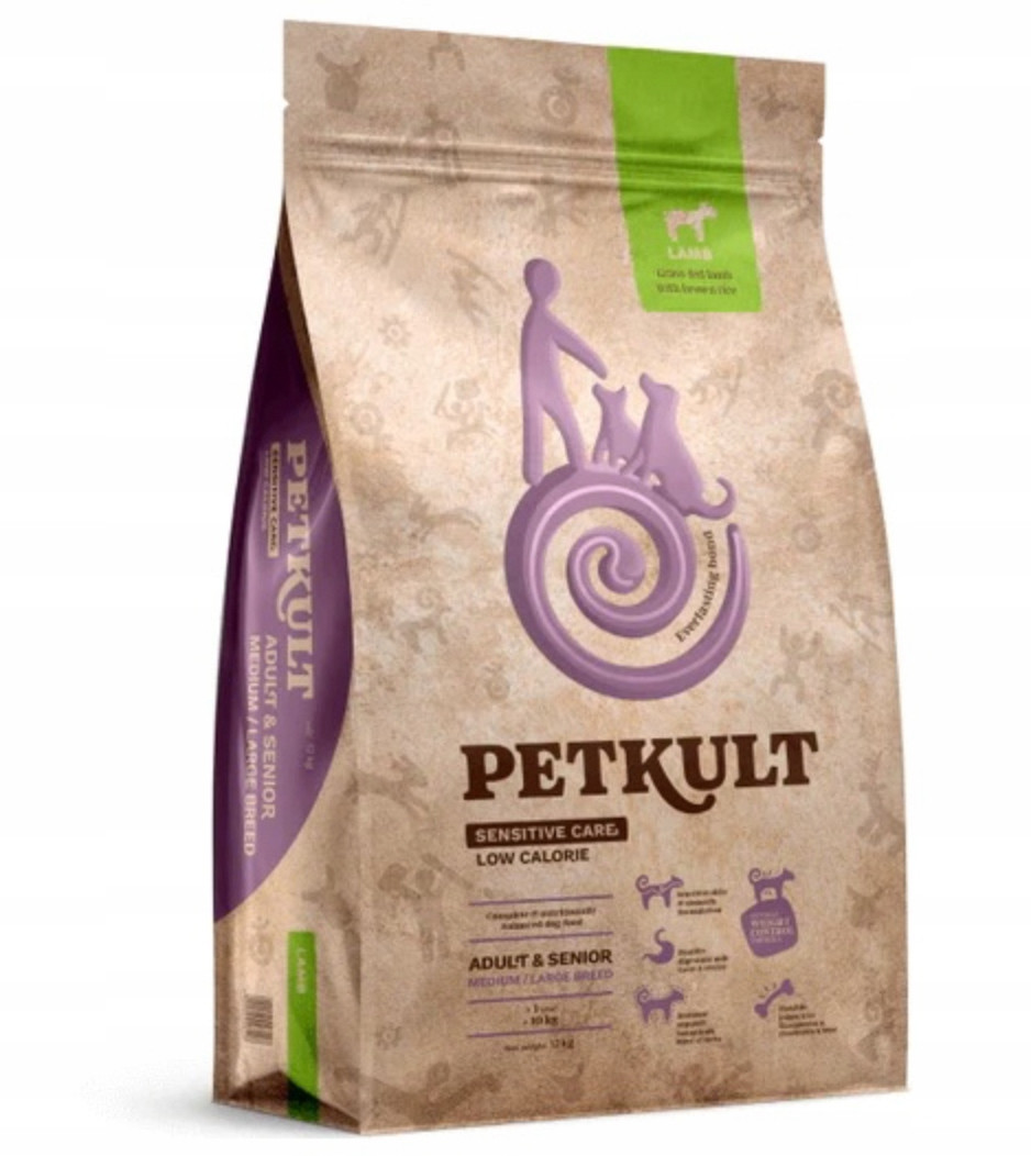 Krmivo pro psy Petkult M/L Breed Low Calories (jehněčí) 3 kg