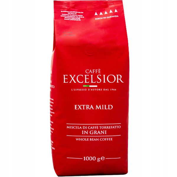 Káva zrnková Excelsior Extra MILD 1 kg Čerstvě pražená Dárek videokniha