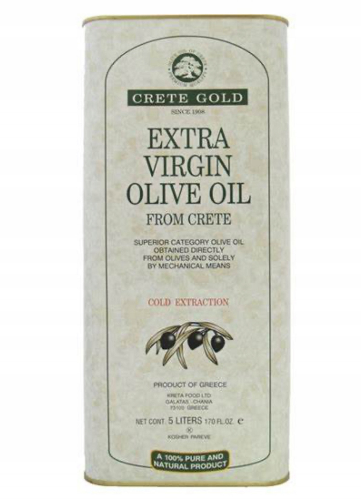 Řecký olej 100% Koroneiki Crete Gold 5L Certifikát originálu