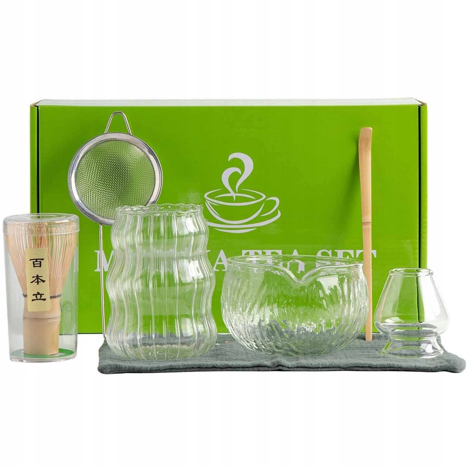 Sada Na Čaj Matcha 7el, Chasen, Chashaku, Metla, Podstavec