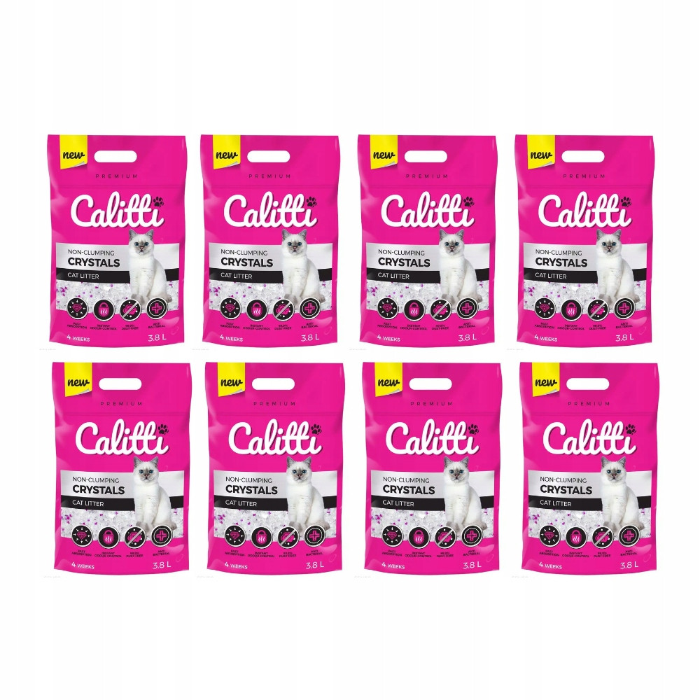 Sada silikonových zvířátek Calitti pro kočky Crystals 3,8 l * 8 ks