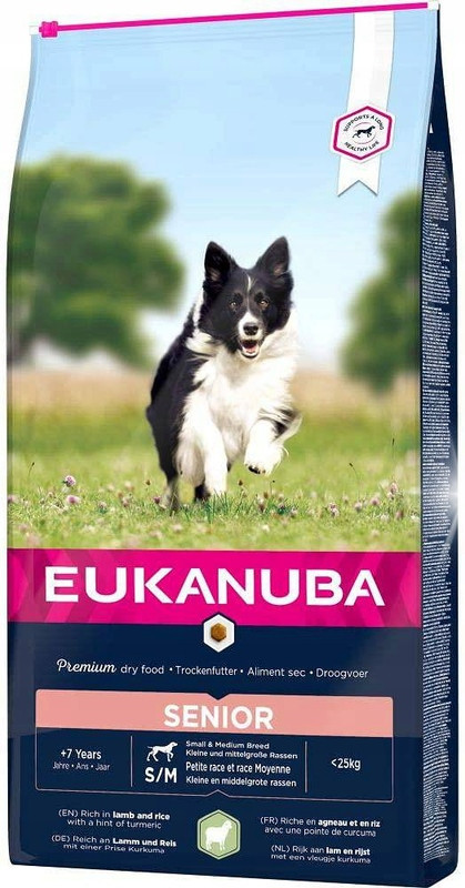 Eukanuba Starší starší plemena jehněčí a rýže 12kg