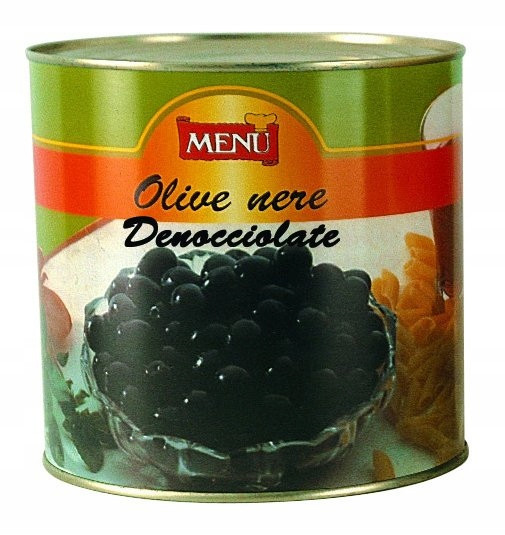 Černé olivy vypeckované 2,4 kg Menu'