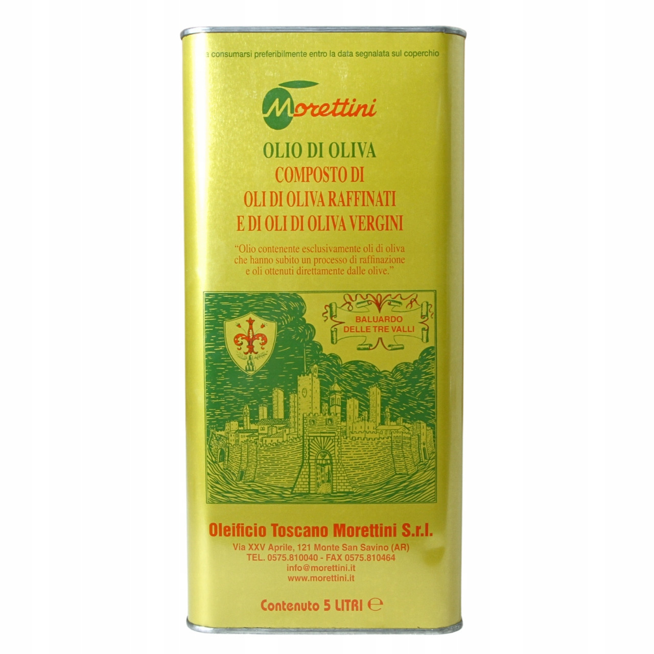 Morettini Rafinovaný olivový olej Plechovka 5L Itálie Toskánsko