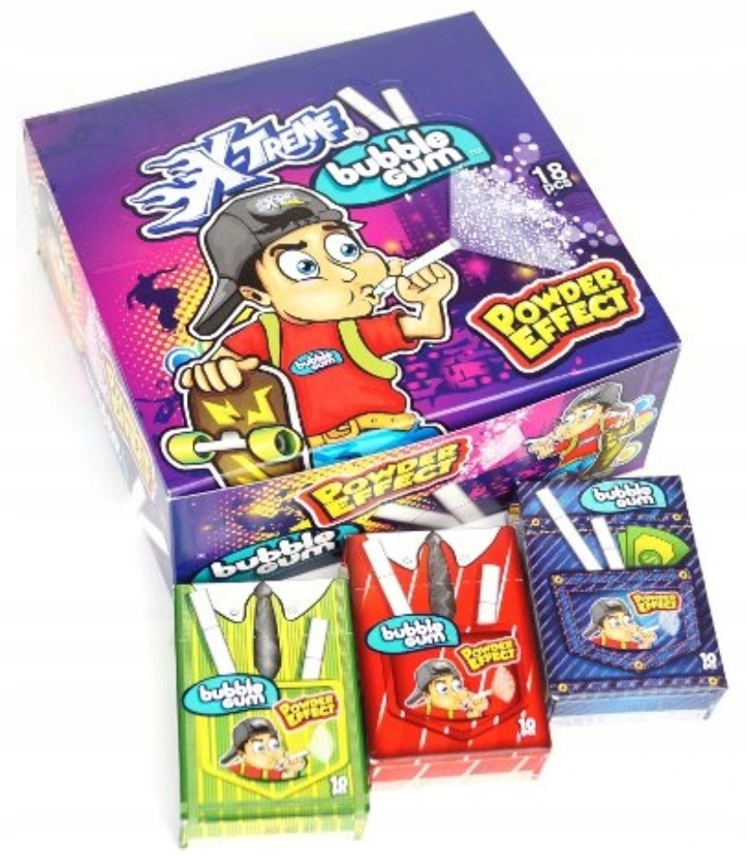 žvýkačky na cigarety s kouřovým efektem, 10 balíčků x 18 ks