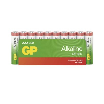 Alkalická baterie GP Alkaline AAA (LR03), 10 ks