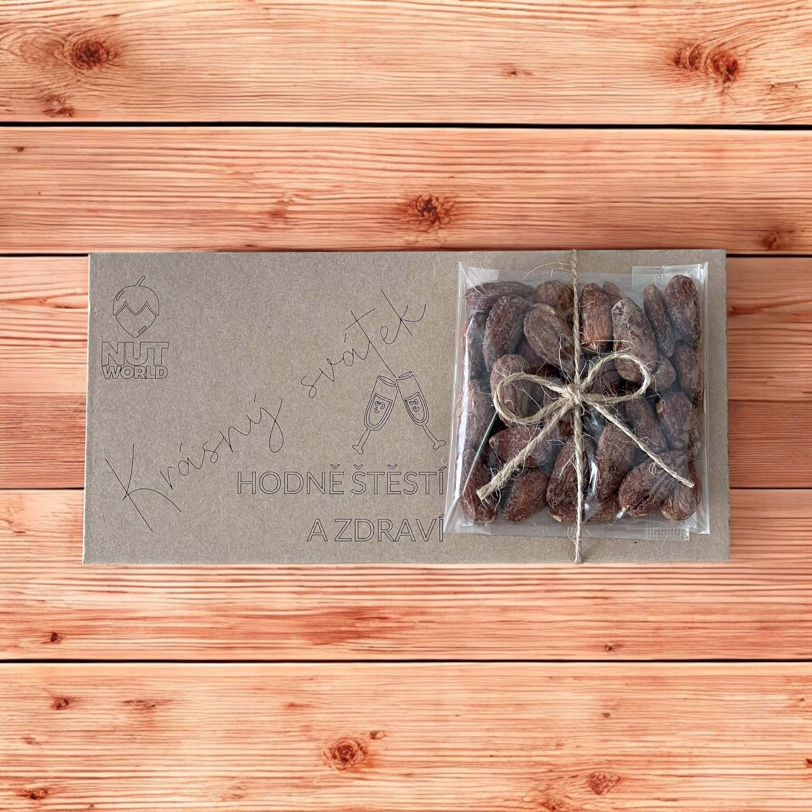 Nutworld.cz Dárková kazetka K SVÁTKU - Mandle uzené 50g