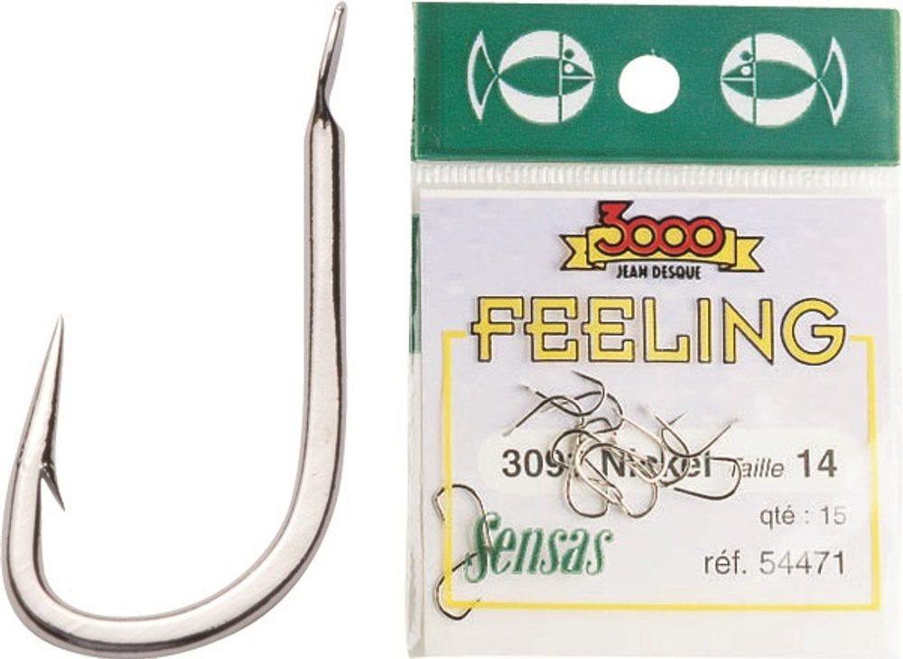 Sensas Háčky Feeling 3091 Nickel 15ks - vel.10