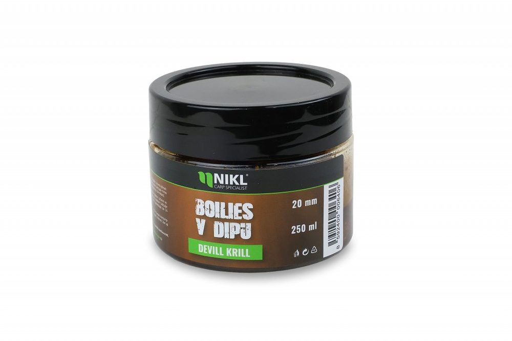 Nikl Boilies v dipu Devill Krill 250g - 20mm