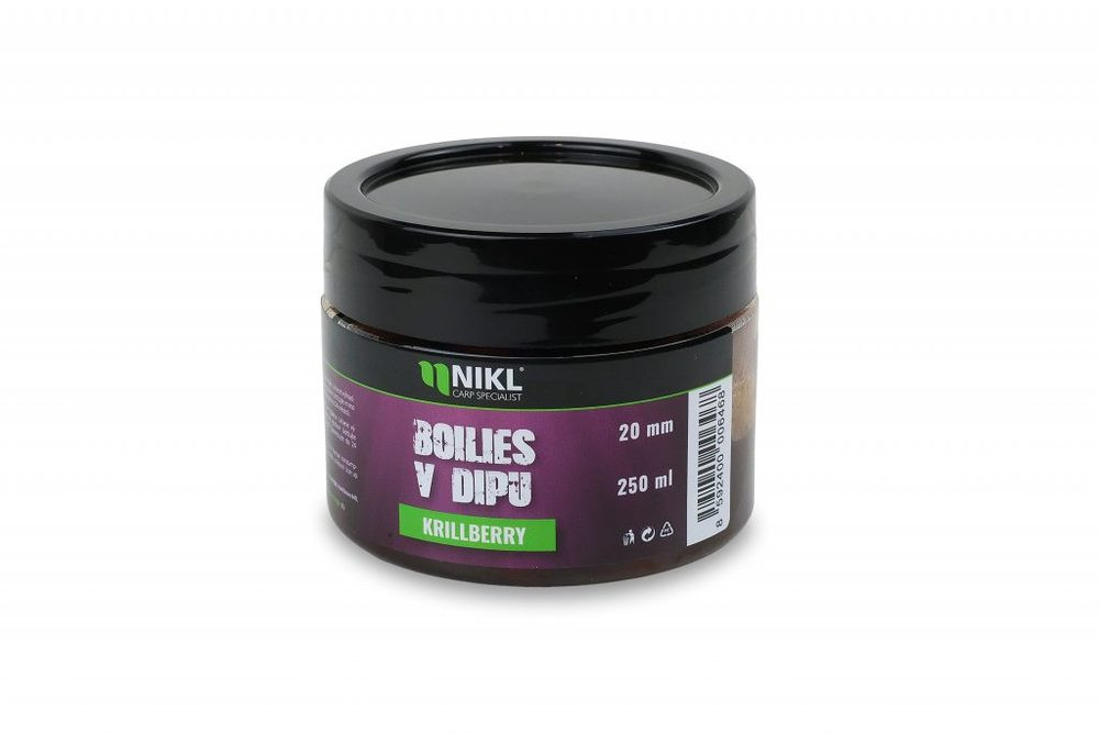 Nikl Boilies v dipu Krill Berry 250g - 20mm