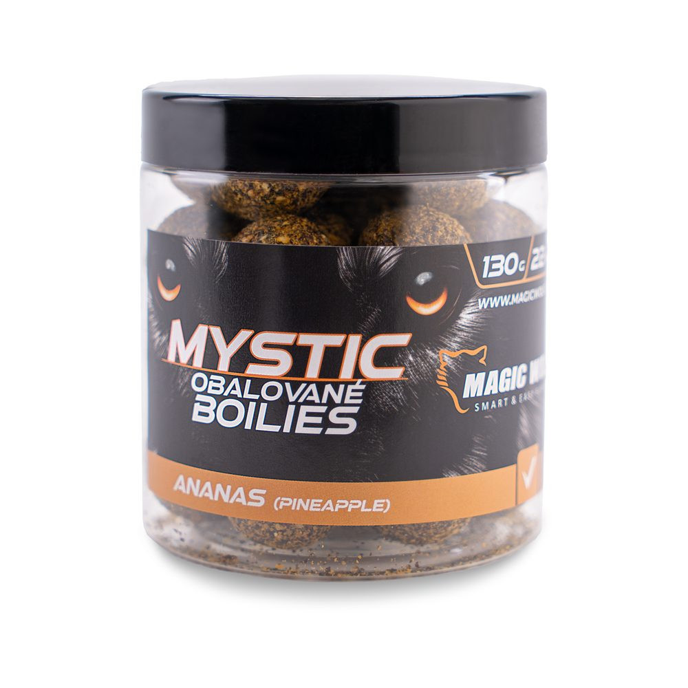 Magic Wolf Boilies obalované Mystic 22mm 130g - Ananas