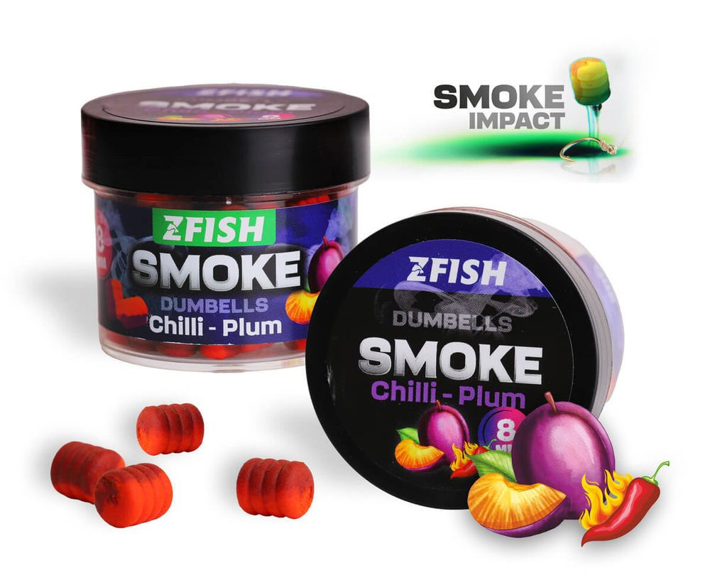 Zfish Smoke POP-UP Dumbells 8mm 20g - Chilli-Plum