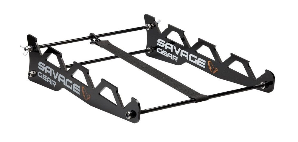 Savage Gear Držák prutů Belly Boat Rod Station Black 4 Rods
