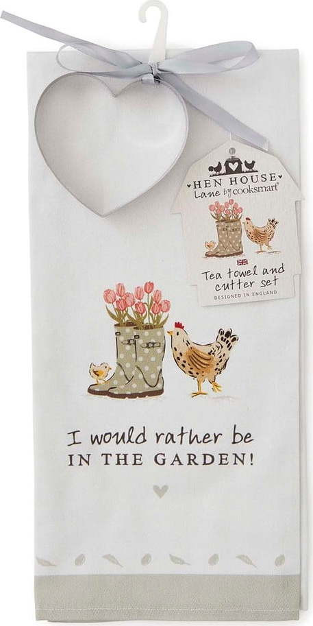 Bavlněná utěrka s vykrajovátkem v sadě 2 ks 45x65 cm Hen House – Cooksmart ®