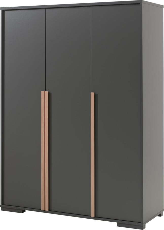 Tmavě šedá dětská šatní skříň 146x195 cm London – Vipack