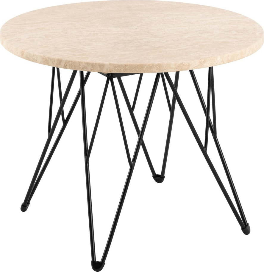 Kulatý odkládací stolek s deskou v dekoru mramoru ø 55 cm Prunus – Actona