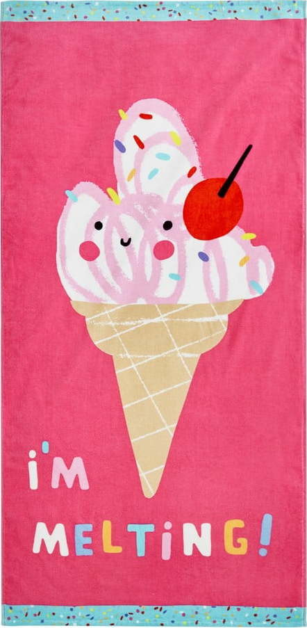 Růžová plážová osuška 76x160 cm I'm Melting – Catherine Lansfield