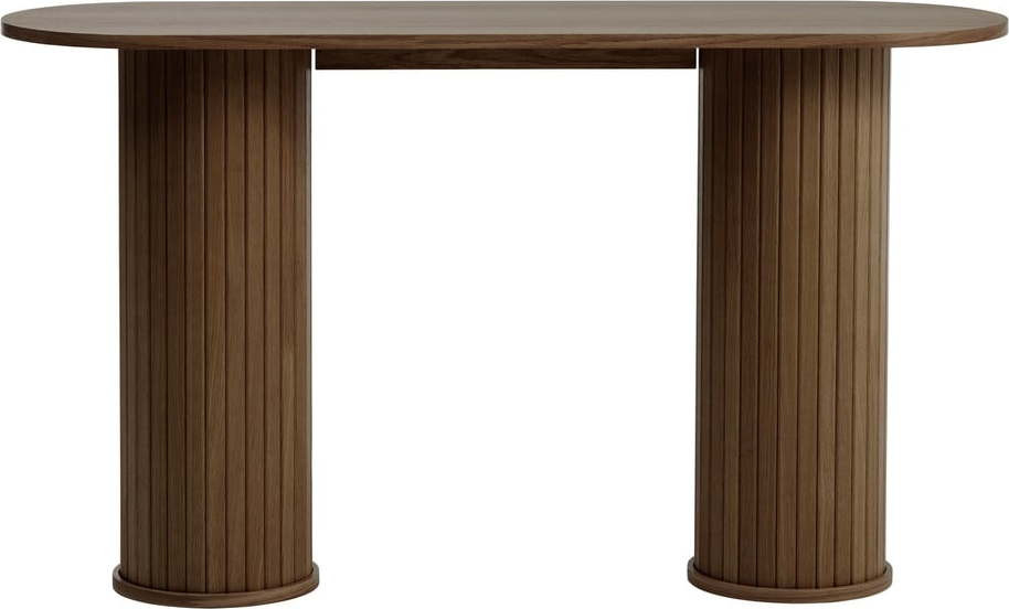 Hnědý konzolový stolek 40x130 cm Nola – Unique Furniture