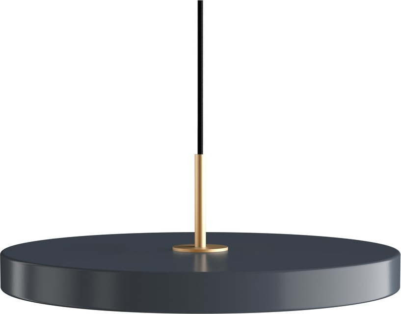 Tmavě šedé závěsné svítidlo UMAGE Asteria, ⌀ 43 cm