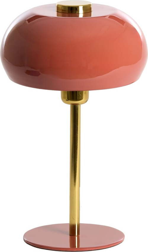 Stolní lampa v lososové barvě s kovovým stínidlem (výška 34 cm) Surin – Light & Living