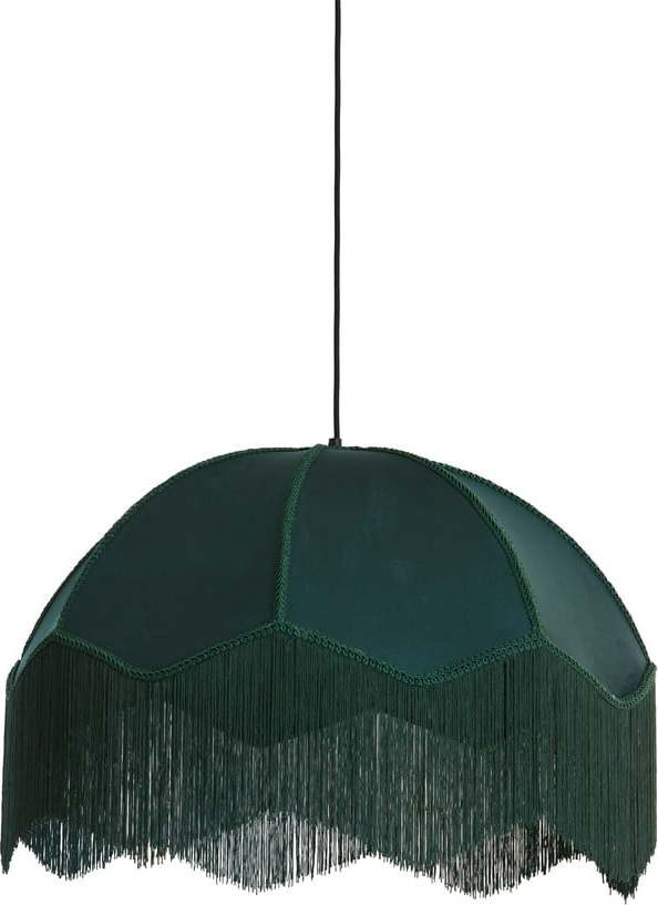 Závěsné svítidlo v petrolejové barvě s textilním stínidlem ø 60 cm Malacia – Light & Living