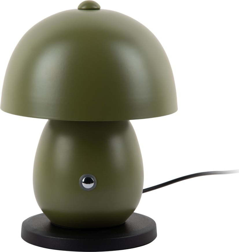 Tmavě zelená LED stolní lampa s kovovým stínidlem (výška 18 cm) Mono LED – Leitmotiv