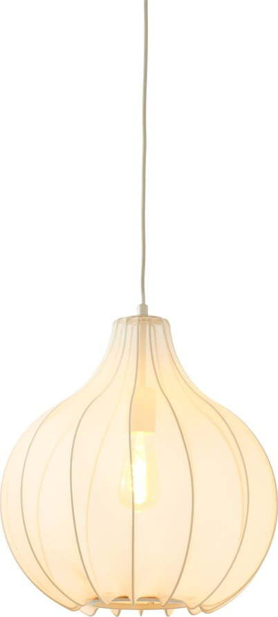 Béžové závěsné svítidlo s textilním stínidlem ø 39 cm Elati – Light & Living