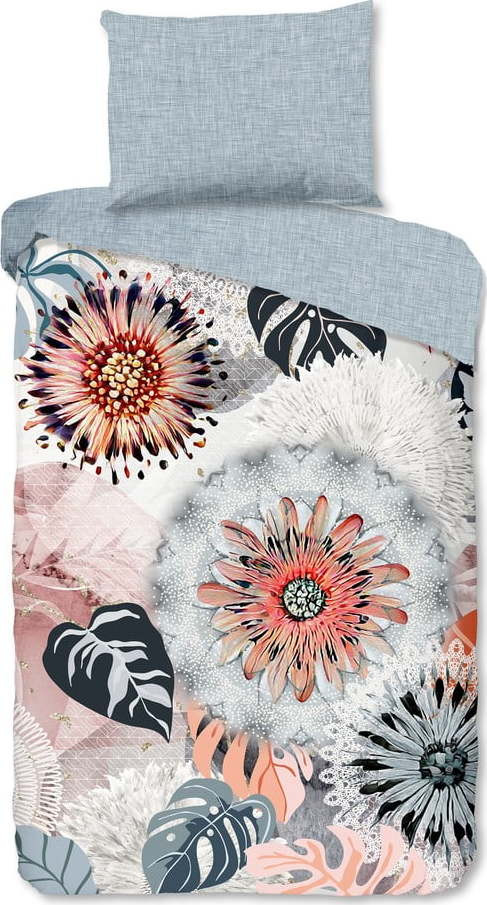 Šedé flanelové povlečení na jednolůžko 140x200 cm Ralvira – HIP