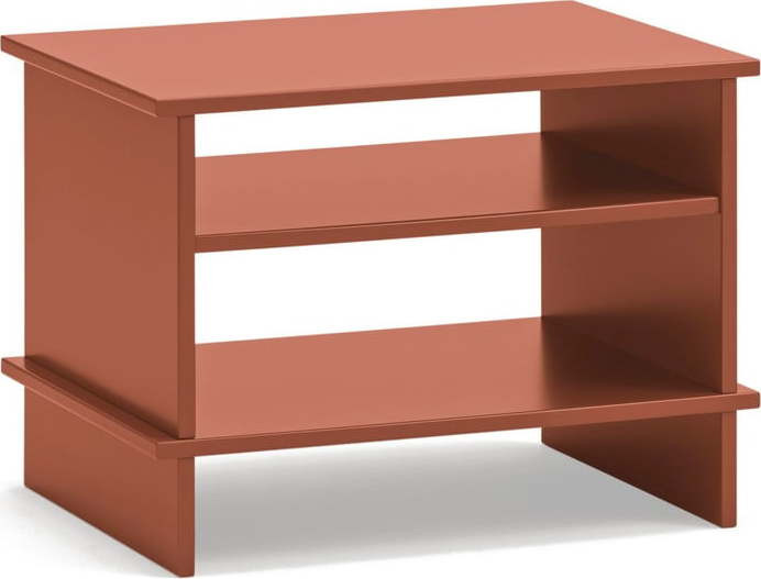 Noční stolek s poličkami v cihlové barvě Inari – Teulat