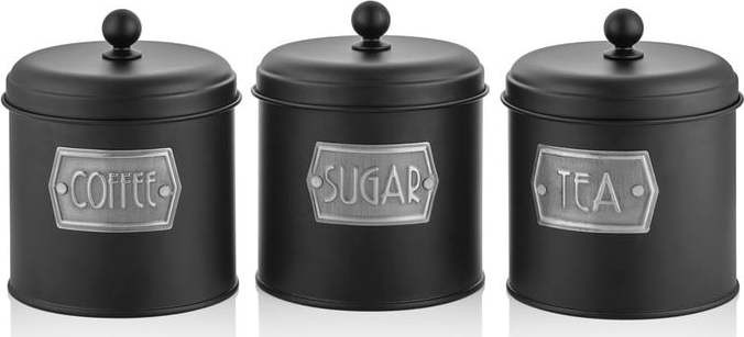 Ocelové dózy na kávu v sadě 3 ks – Hermia