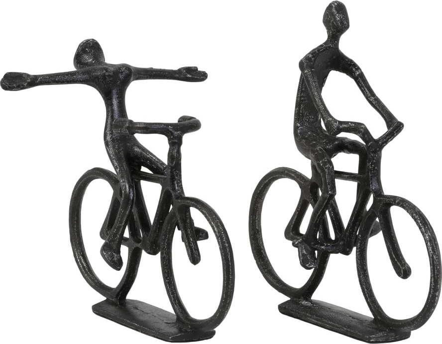 Kovové sošky v sadě 2 ks 22 cm Cyclists – Light & Living