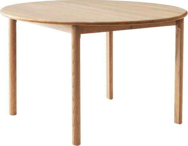 Kulatý rozkládací jídelní stůl s přídavnou deskou z dubového dřeva ø 120 cm Noor – Hammel Furniture