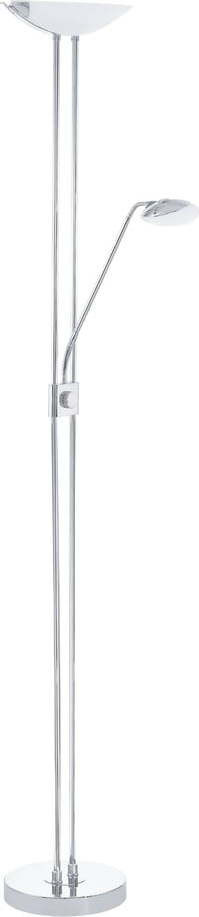 LED stojací lampa ve stříbrné barvě se skleněným stínidlem (výška 180 cm) BAYA LED – EGLO