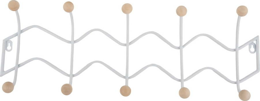 Bílý kovový nástěnný věšák 61 cm Zig Zag – PT LIVING