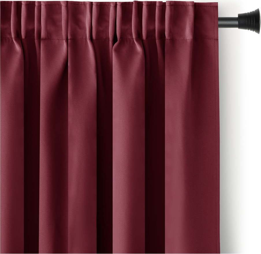 Vínový zatemňovací termo závěs 140x270 cm Pleat – Restilo